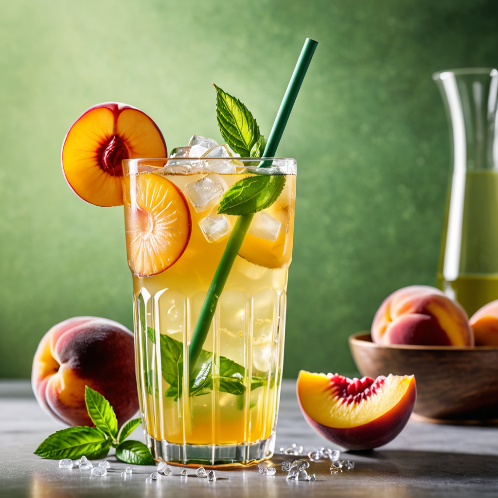 Create Your Own Refreshing Iced Peach Green Tea Lemonade!