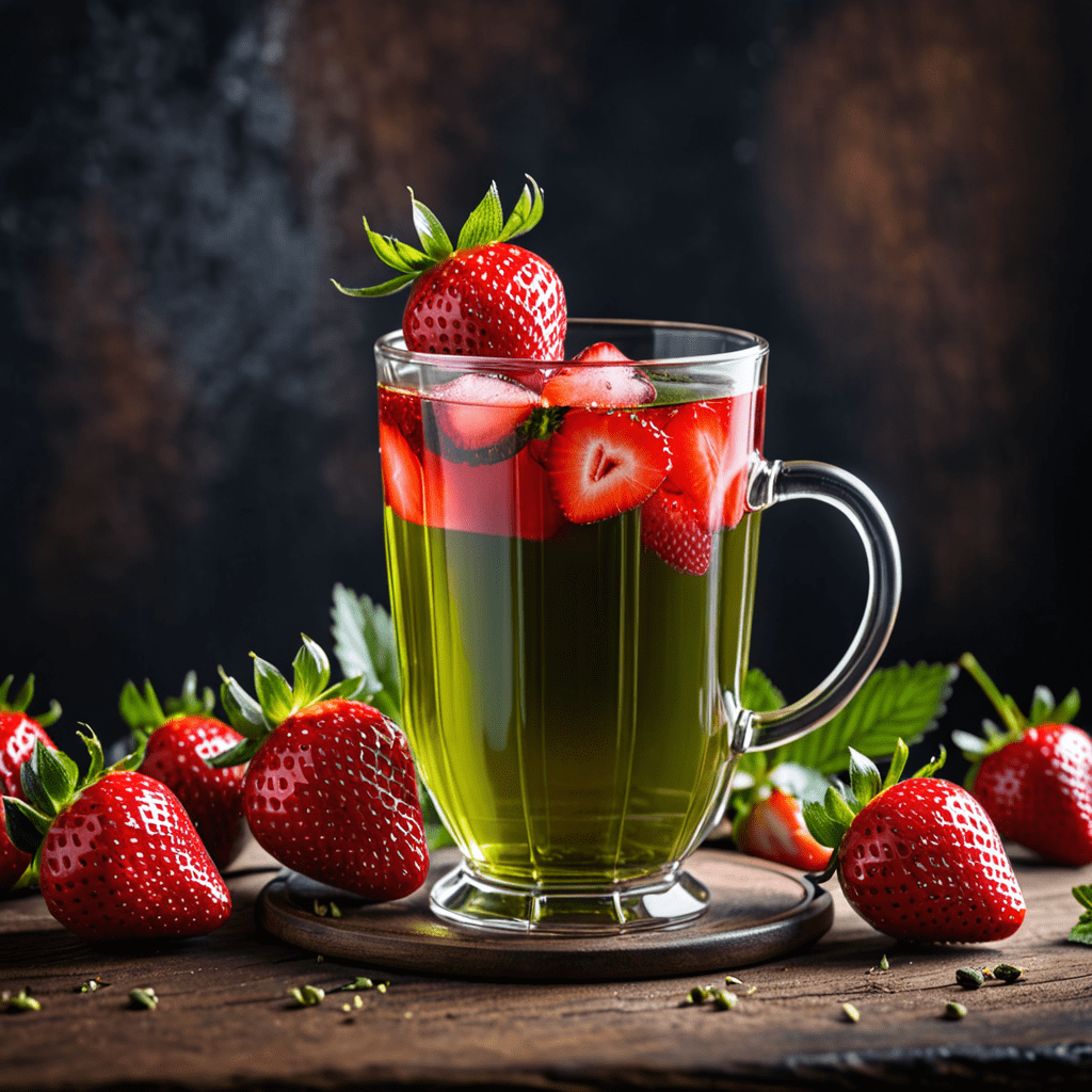 “Indulge in the Refreshing Fusion of Strawberry and Green Tea”