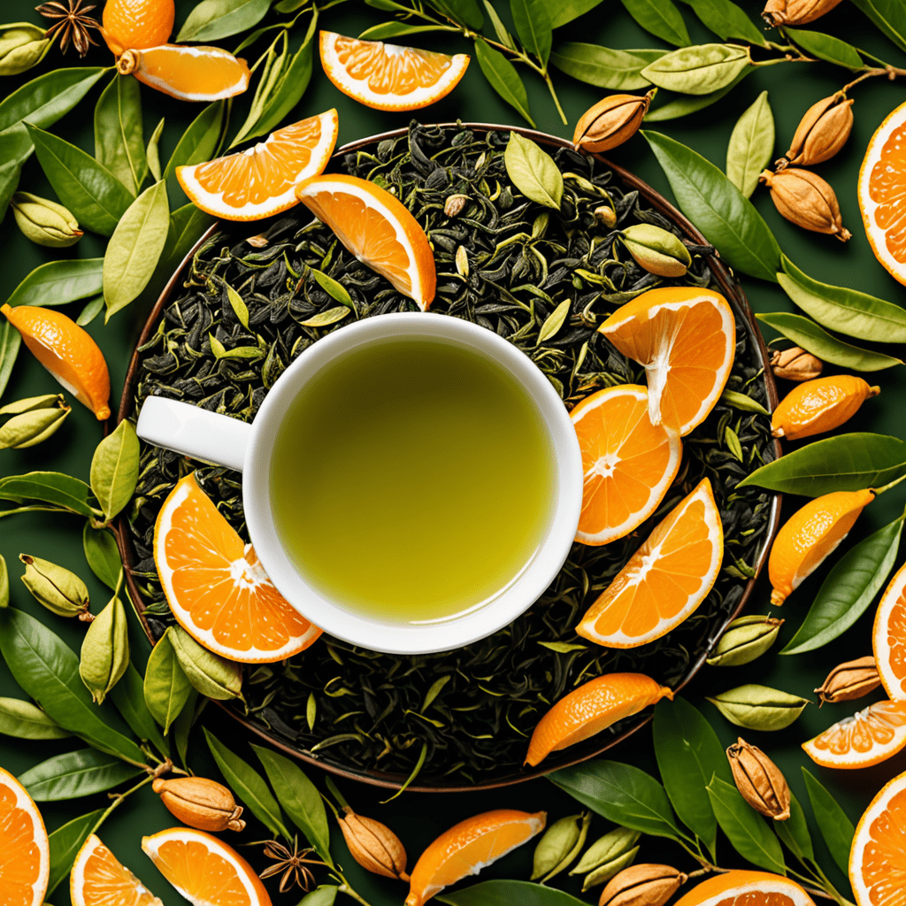 “Discover the Refreshing Fusion of Orange and Green Tea”