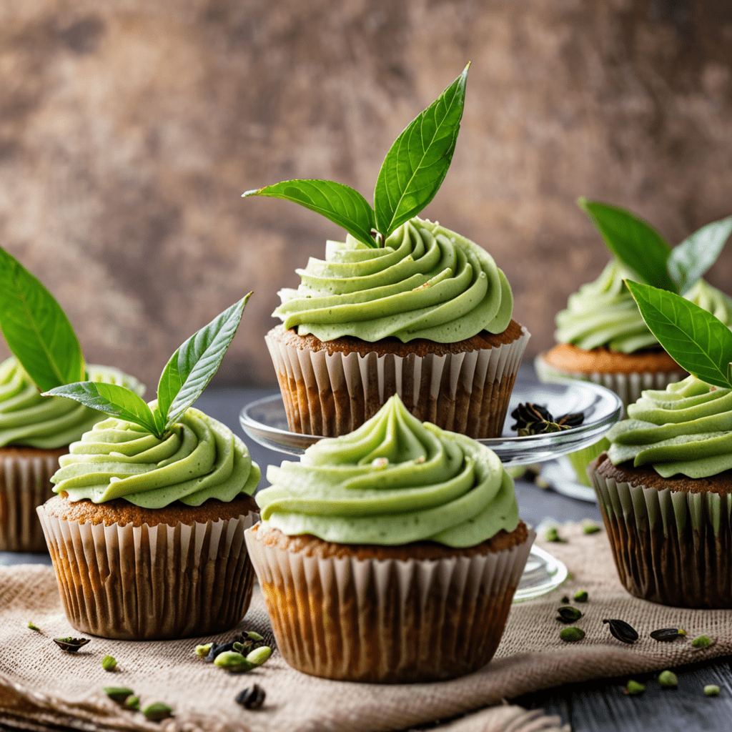 “Delightfully unique green tea infused cupcakes for your next tea party”