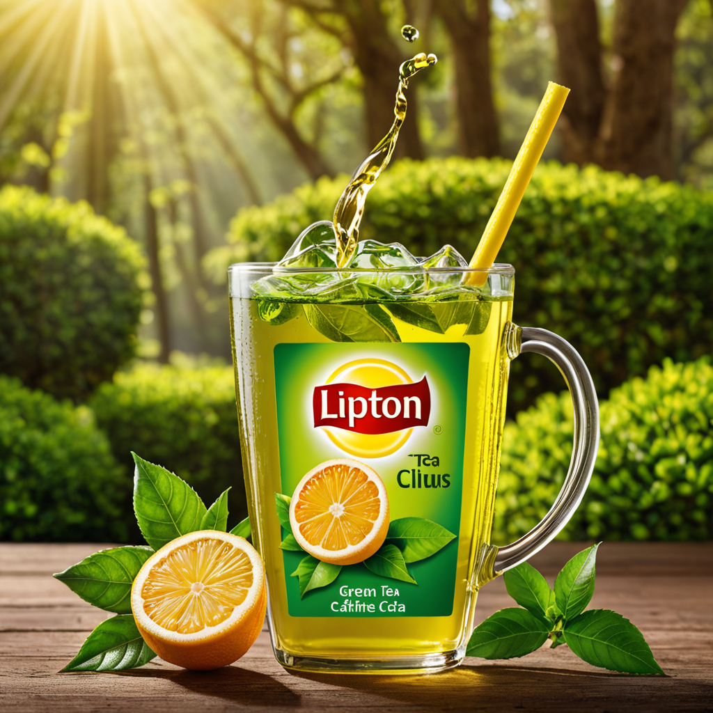 “Discover the Energizing Boost of Lipton Green Tea Citrus with Caffeine”