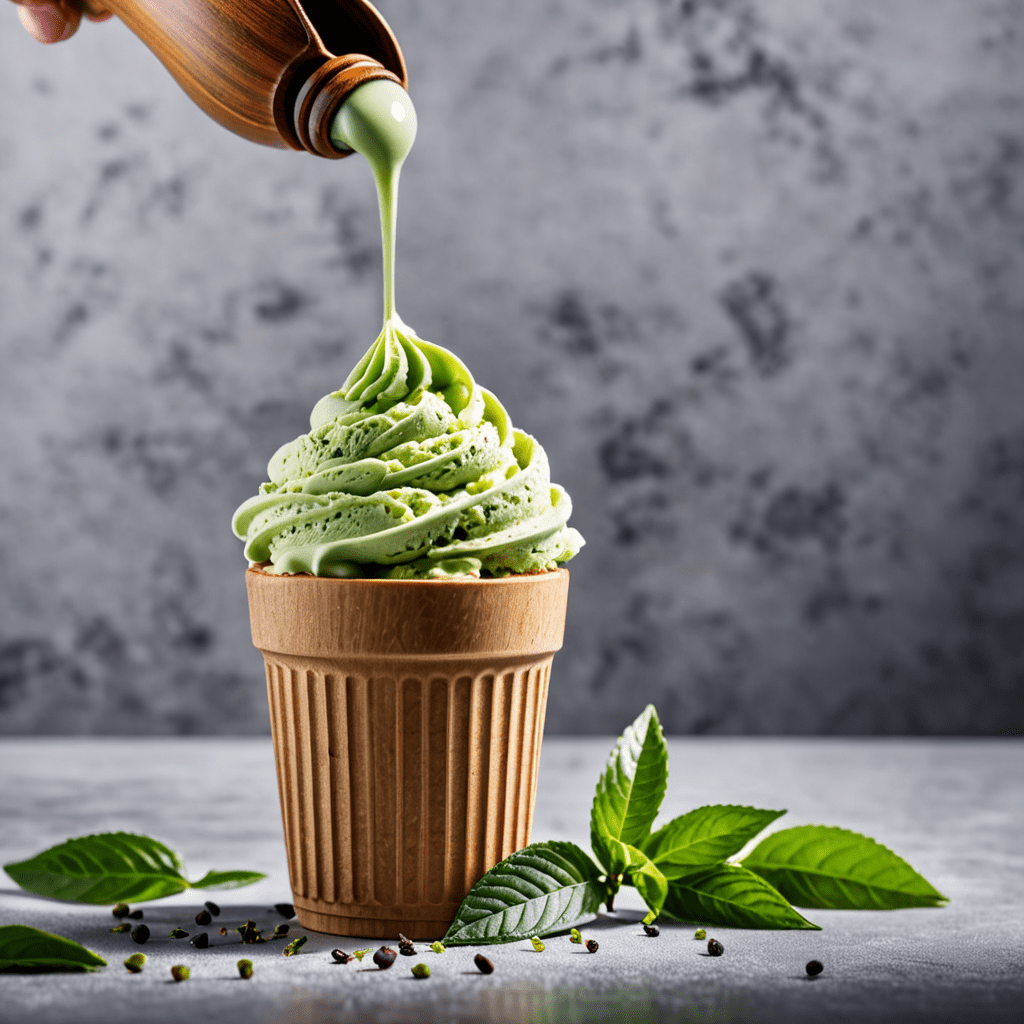 Indulge in the Delightful Fusion of Green Tea and Ice Cream with a Caffeine Kick