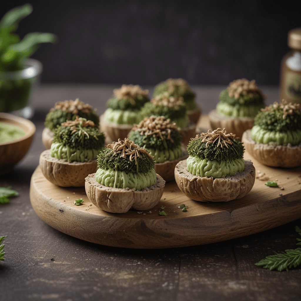 Matcha Infused Stuffed Mushrooms: Green Tea Twist on a Classic Appetizer